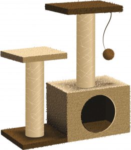 Pet shop vector cat tree, cat furniture